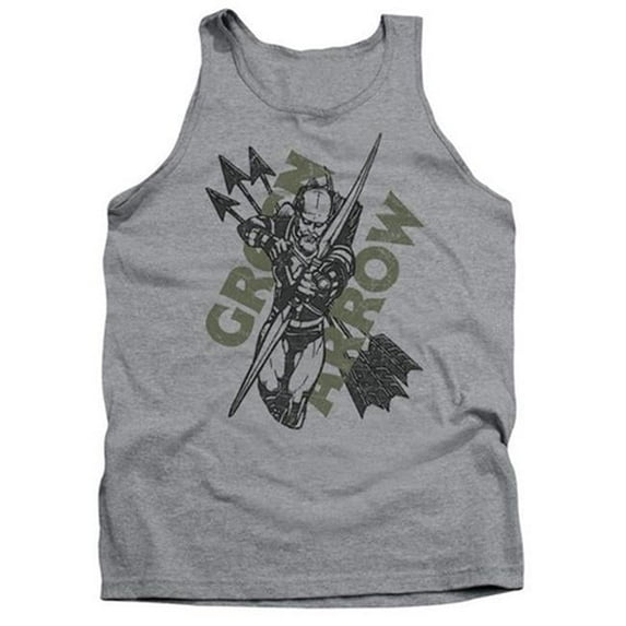 Trevco Jla-Archers Arrows Adult Tank Top- Athletic Heather - 2X