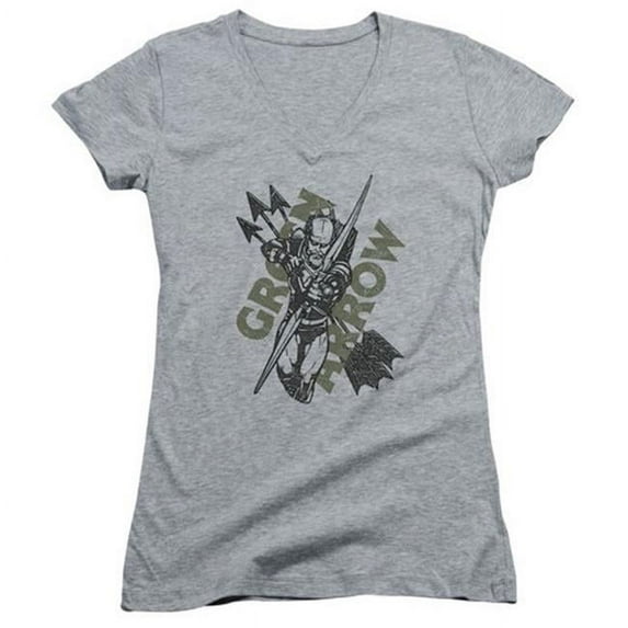 Trevco Jla-Archers Arrows Junior V-Neck Tee- Athletic Heather - Small