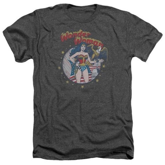 Trevco Jla-At Your Service Adult Heather Tee - Charcoal - Medium