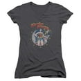 thumbnail image 1 of Trevco Jla-At Your Service Junior V-Neck Tee- Charcoal - Small, 1 of 1
