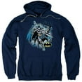 thumbnail image 1 of Trevco Jla-Batman Collage Adult Pull-Over Hoodie - Navy - Large, 1 of 1