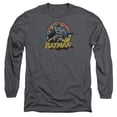 thumbnail image 1 of Trevco Jla-Batman Rough Distress Long Sleeve Adult 18-1 Tee- Charcoal - Medium, 1 of 1