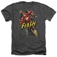 thumbnail image 1 of Trevco Jla-Bolt Run Adult Heather Tee- Charcoal - Medium, 1 of 1