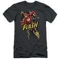 thumbnail image 1 of Trevco Jla-Bolt Run Short Sleeve Adult 30-1 Tee- Charcoal - Medium, 1 of 1