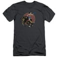 thumbnail image 1 of Trevco Jla-Bull Rider Short Sleeve Adult 30-1 Tee- Charcoal - Large, 1 of 1