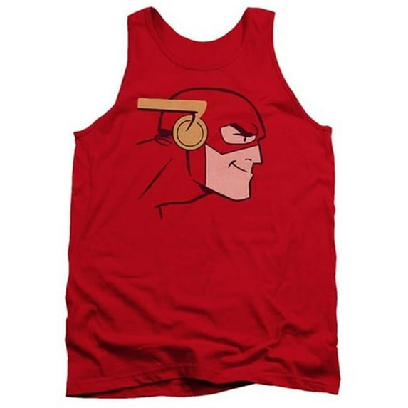 Trevco Jla-Cooke Head Adult Tank Top- Red - Medium