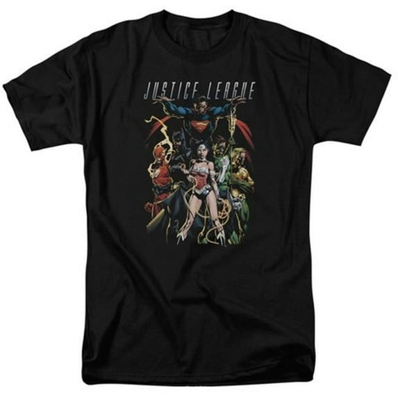 Trevco Jla-Dark Days Short Sleeve Adult 18-1 Tee- Black - 5X
