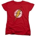thumbnail image 1 of Trevco Jla-Destroyed Flash Logo Short Sleeve Womens Tee- Red - Medium, 1 of 1