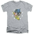 thumbnail image 1 of Trevco Jla-Face Off Short Sleeve Adult V-Neck 30-1 Tee - Athletic Heather - Small, 1 of 1