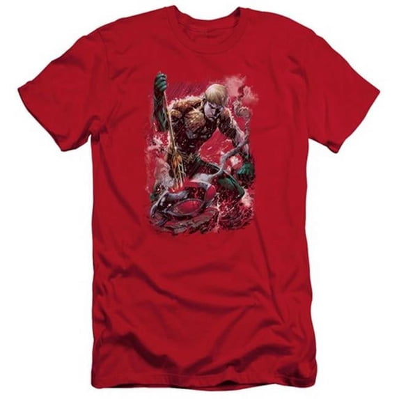 Trevco Jla-Finished Short Sleeve Adult 30-1 Tee- Red - Medium
