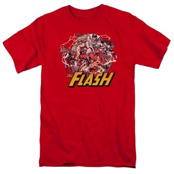 Trevco Jla-Flash Family Short Sleeve Adult 18-1 Tee- Red - 3X