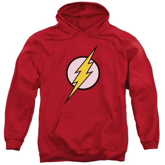 Justice League Of America Men's Flash Logo Hooded Sweatshirt Medium Red