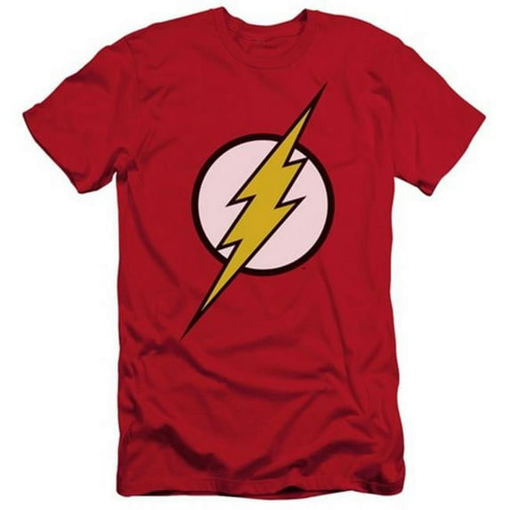 Trevco Jla-Flash Logo Short Sleeve Adult 30-1 Tee- Red - Small