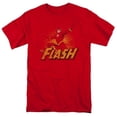 thumbnail image 1 of Trevco Jla-Flash Rough Distress Short Sleeve Adult 18-1 Tee- Red - 3X, 1 of 1
