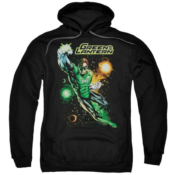 Trevco Jla-Galactic Guardian Adult Pull-Over Hoodie- Black - Large