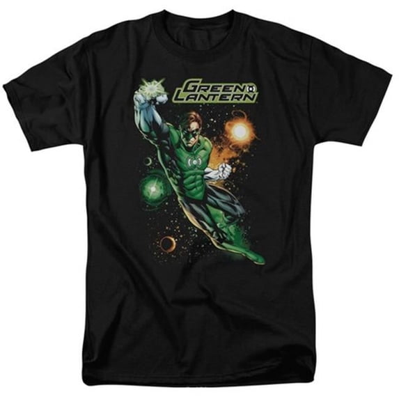Trevco Jla-Galactic Guardian Short Sleeve Adult 18-1 Tee- Black - Large