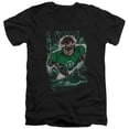 thumbnail image 1 of Trevco Jla-Green Lantern No. 1 Distress Short Sleeve Adult V-Neck 30-1 Tee- Black - Medium, 1 of 1