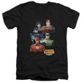 thumbnail image 1 of Trevco Jla-Group Portrait Short Sleeve Adult V-Neck 30-1 Tee- Black - Medium, 1 of 1