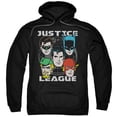 thumbnail image 1 of Trevco Jla-Head Of States Adult Pull-Over Hoodie- Black - Small, 1 of 2