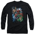 thumbnail image 1 of Trevco Jla-Heroes Unite Long Sleeve Adult 18-1 Tee - Black - Large, 1 of 1