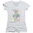 thumbnail image 1 of Trevco Jla-Justice League No. 1 Cover Junior V-Neck Tee, White - Large, 1 of 1