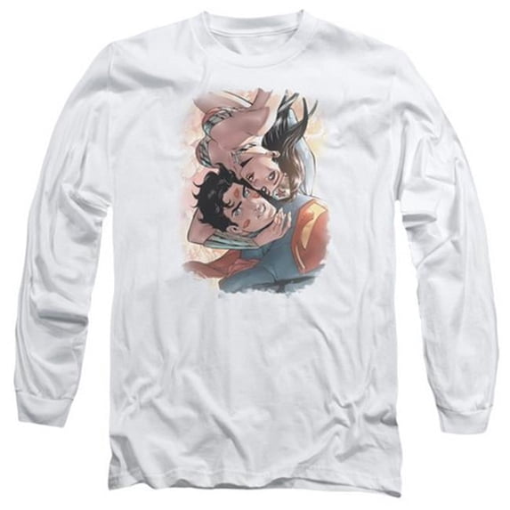Trevco Jla-Love Birds Long Sleeve Adult 18-1 Tee- White - Medium
