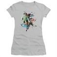 thumbnail image 1 of Trevco Jla-Mashup Short Sleeve Junior Sheer Tee- Silver - Small, 1 of 1