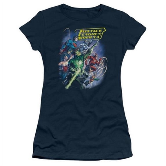 Trevco Jla-Onward Short Sleeve Junior Sheer Tee- Navy - XL