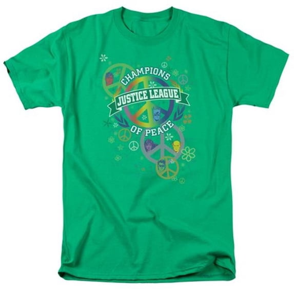 Trevco Jla-Peace League Short Sleeve Adult 18-1 Tee- Kelly Green - 4X