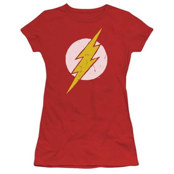 Trevco Jla-Rough Flash Short Sleeve Junior Sheer Tee- Red - Small