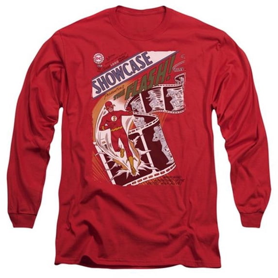 Trevco Jla-Showcase No. 4 Cover Long Sleeve Adult 18-1 Tee- Red - Large