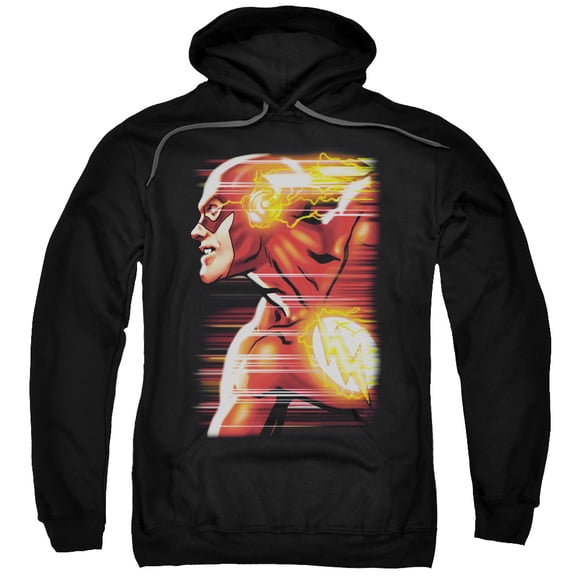 Trevco Jla-Speed Head Adult Pull-Over Hoodie- Black - XL