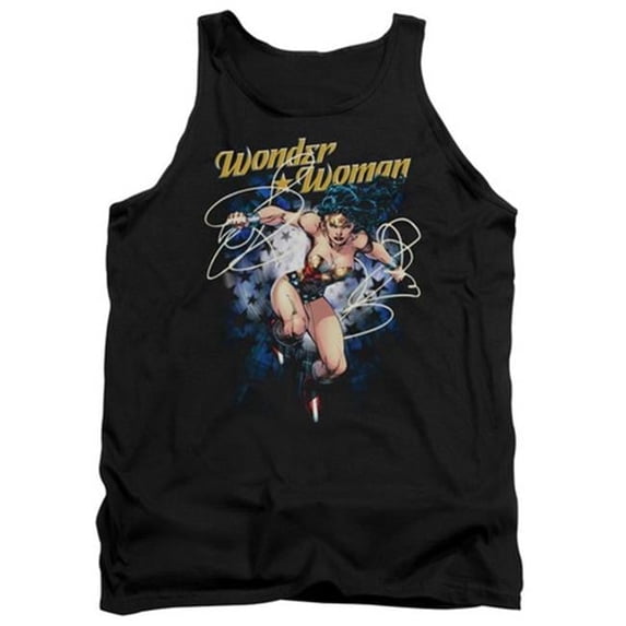 Trevco Jla-Starburst Adult Tank Top- Black - XL