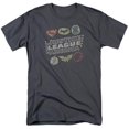 thumbnail image 1 of Trevco Jla-Symbols Short Sleeve Adult 18-1 Tee- Charcoal - Small, 1 of 1