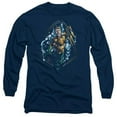 thumbnail image 1 of Trevco Jla-Thrashing Long Sleeve Adult 18-1 Tee- Navy - Small, 1 of 1