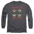 thumbnail image 1 of Trevco Jla-United Stars Long Sleeve Adult 18-1 Tee- Charcoal - 2X, 1 of 1