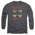 thumbnail image 1 of Trevco Jla-United Stars Long Sleeve Adult 18-1 Tee- Charcoal - XL, 1 of 1