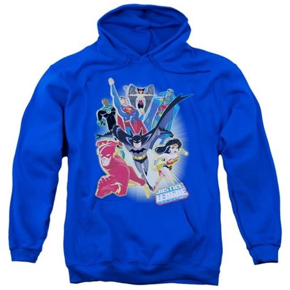 Trevco Jla-Unlimited Adult Pull-Over Hoodie- Royal Blue - XL