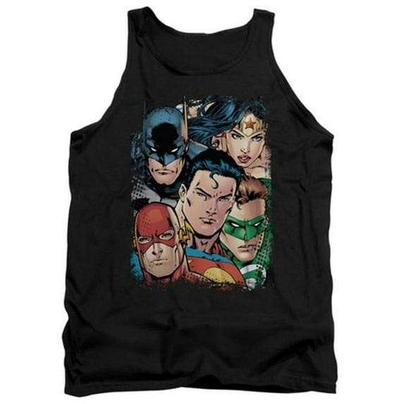 Trevco Jla-Up Close And Personal Adult Tank Top- Black - XL