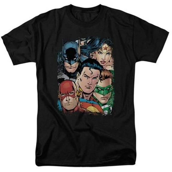 Trevco Jla-Up Close And Personal Short Sleeve Adult 18-1 Tee- Black - 4X