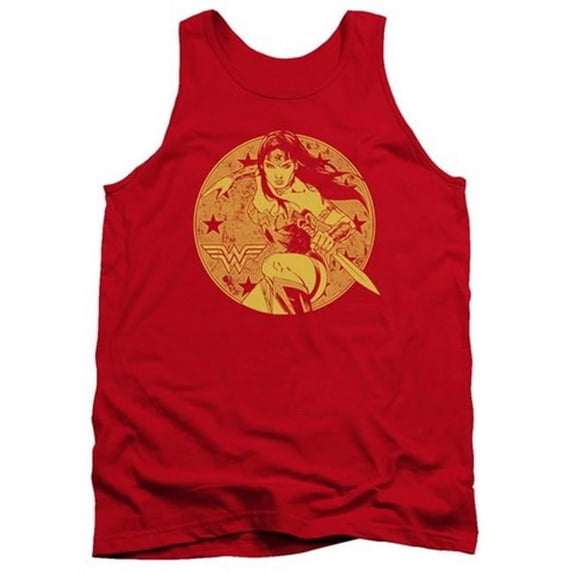 Trevco Jla-Young Wonder Adult Tank Top - Red - Large