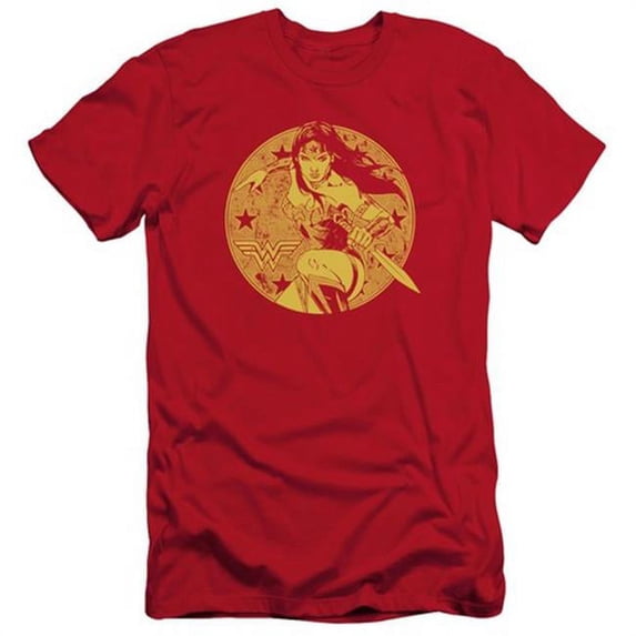 Trevco Jla-Young Wonder Short Sleeve Adult 30-1 Tee- Red - Medium