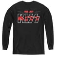 thumbnail image 1 of Trevco  KISS255-YL-1 Kiss & One Last Kiss Print Youth Long Sleeve T-Shirt, Black - Small, 1 of 1