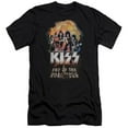 thumbnail image 1 of Trevco  KISS257-PSF-4 Kiss & Boom Print Adult Premium Canvas Brand Slim Fit T-Shirt, Black - Extra Large, 1 of 1