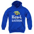 thumbnail image 1 of Trevco Ken L Ration-Distressed Logo Youth Pull-Over Hoodie- Royal Blue - Small, 1 of 1