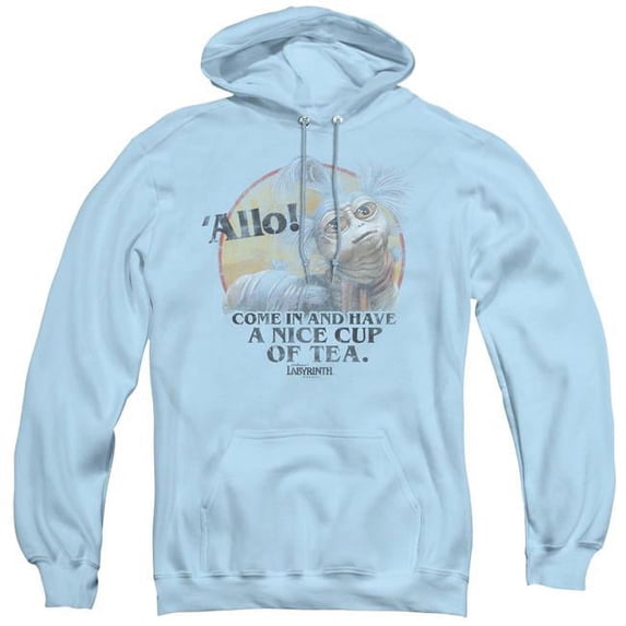 Trevco LAB159-AFTH-2 Labyrinth & Tea-Adult Pull-Over Hoodie, Light Blue - Medium