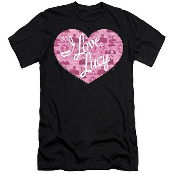 Trevco LB298-SF-1 I Love Lucy & Many Moods Logo - Short Sleeve Adult 30-1 T-Shirt, Black - Small
