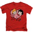 thumbnail image 1 of Trevco  LB304-KT-2 I Love Lucy & Cartoon Love - Short Sleeve Juvenile 18-1 T-Shirt, Red - Medium 5-6, 1 of 1