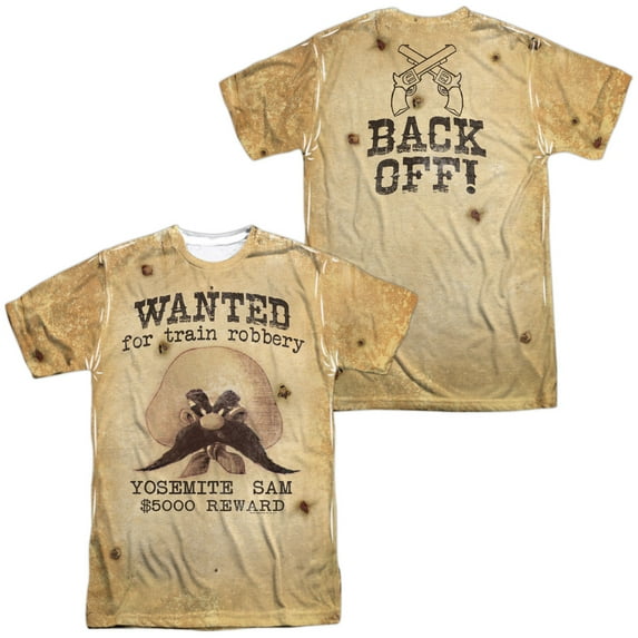 Looney Tunes Wanted Allover Print Officially Licensed Sublimation Adult T Shirt