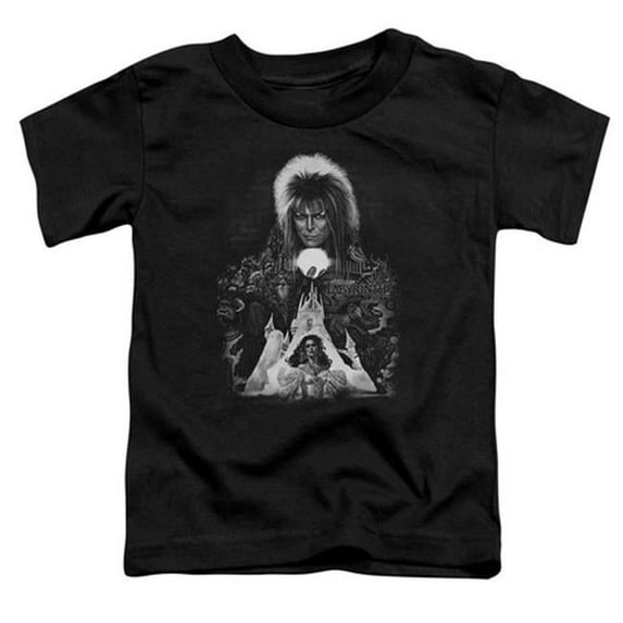 Trevco Labyrinth-Castle Short Sleeve Toddler Tee- Black - Medium 3T